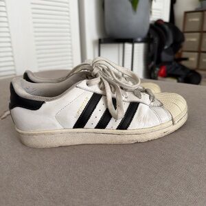 Adidas Superstar White and Black Sneakers